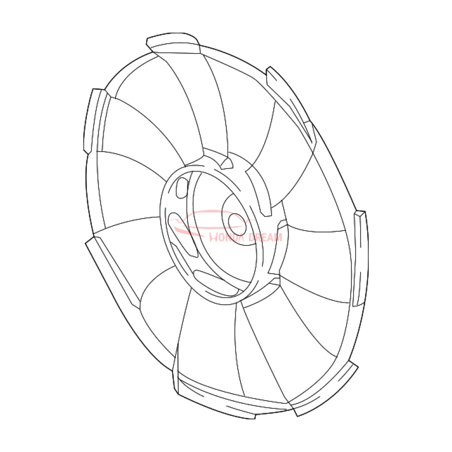 Крильчатка вентилятора охолодження (19020-5BA-A01) - 1