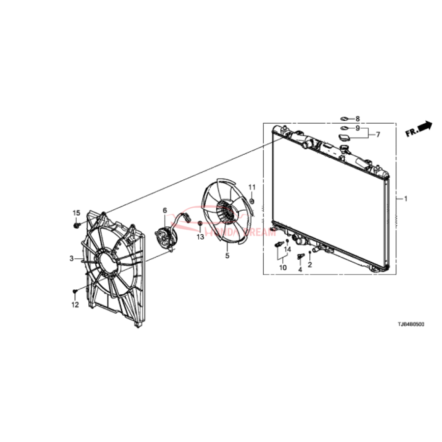 FAN COMP,COOLING (19020-6A0-A01) - 1