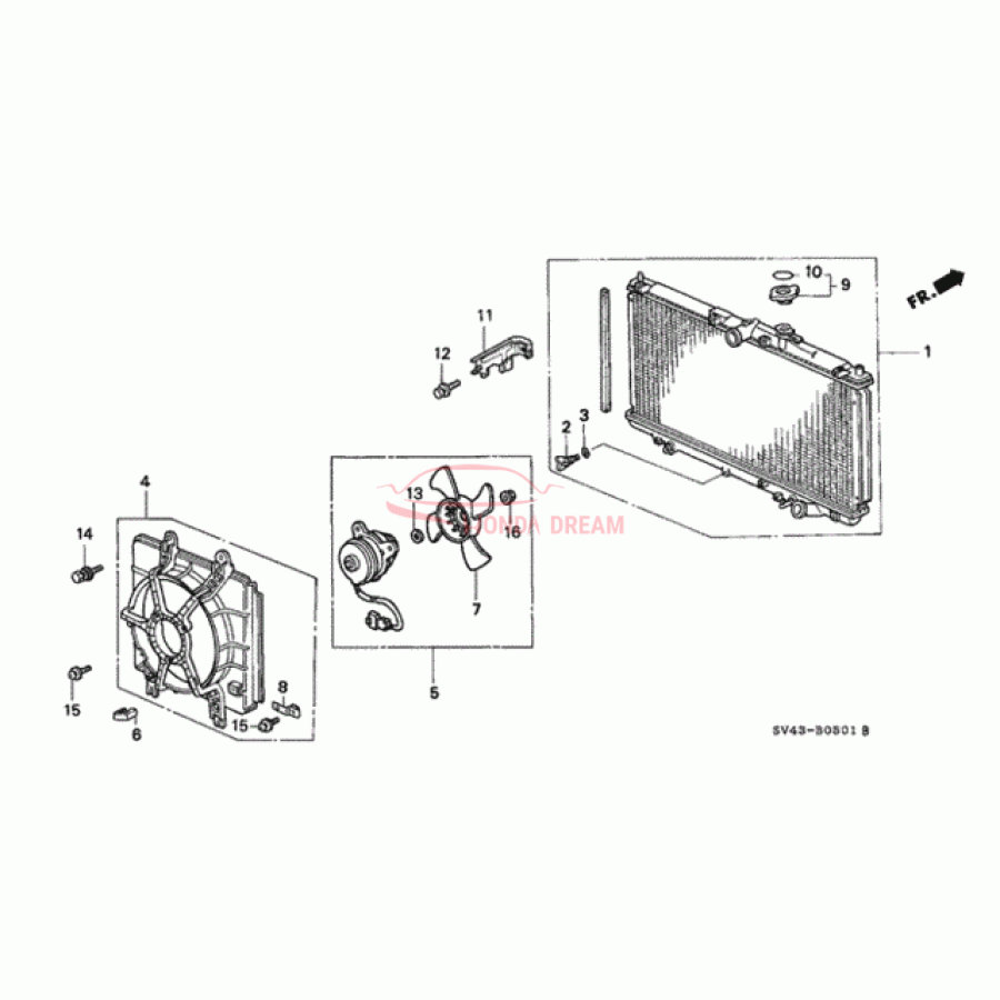 SET,COOLING FAN (19020-P0A-305) - 1