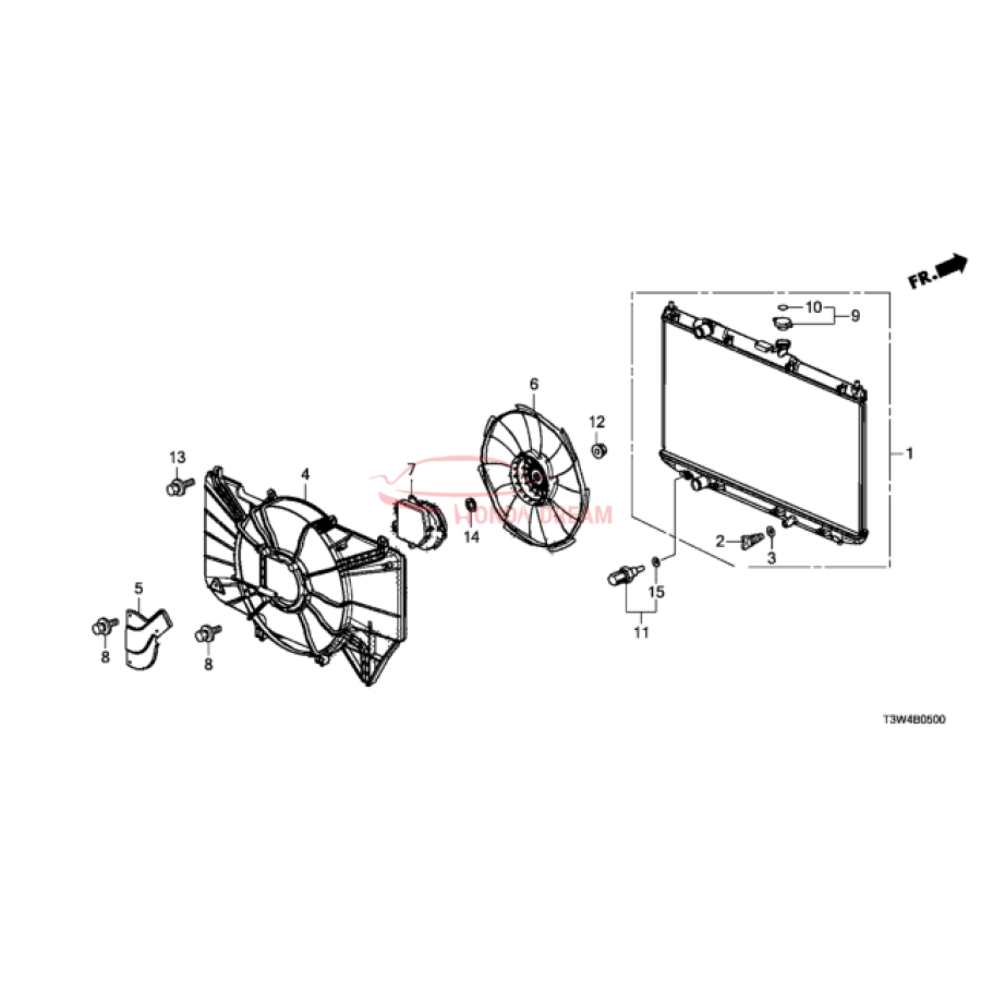 MOTOR,COOLING FAN (19030-5K0-A02) - 1