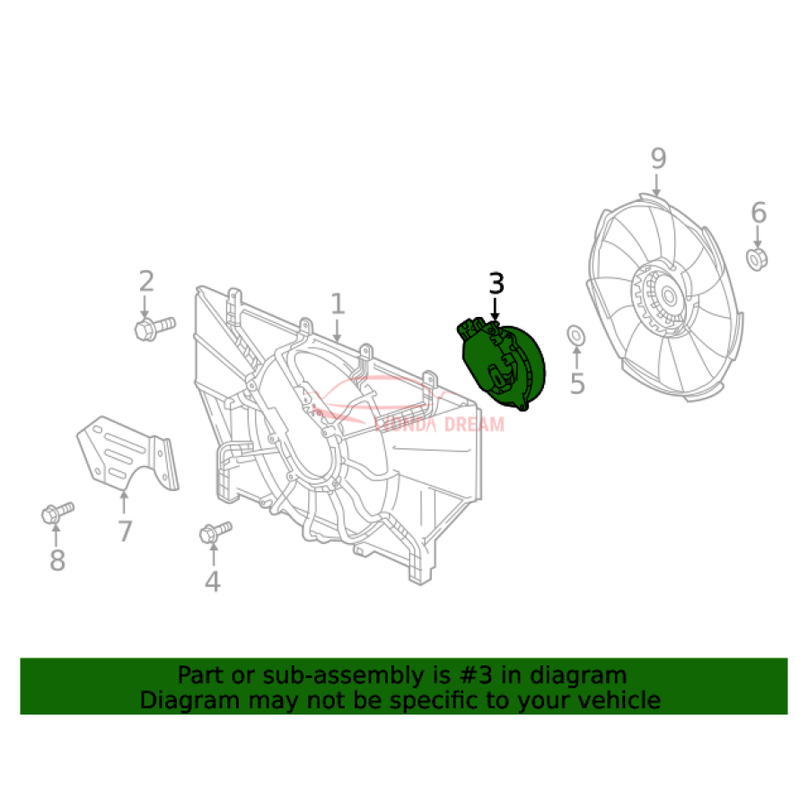 MOTOR,COOLING FAN (19030-5MN-004) - 3