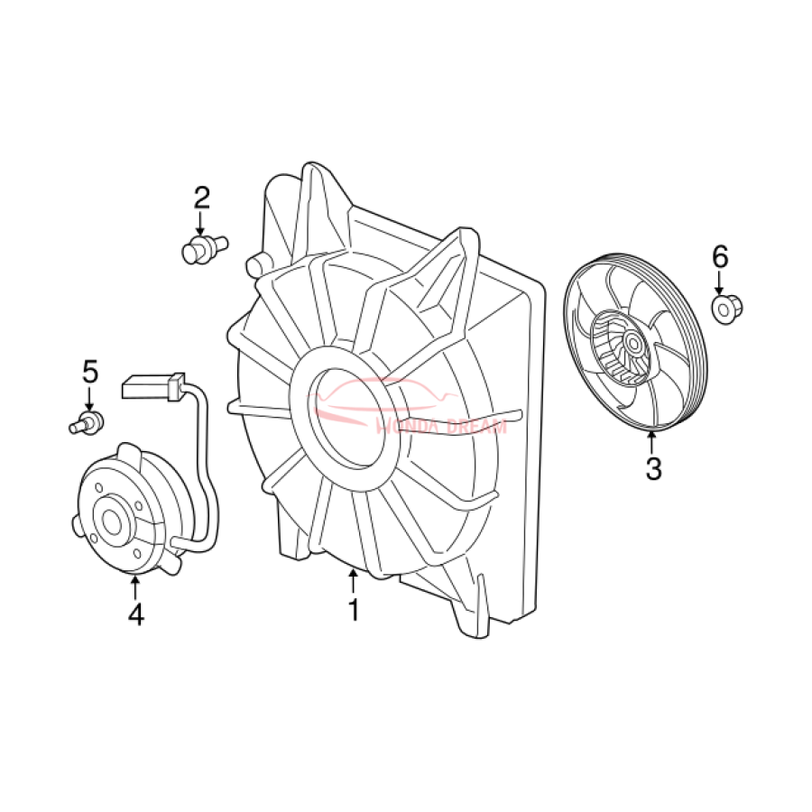 MOTOR,COOLING FAN (19030-5PA-A01) - 2