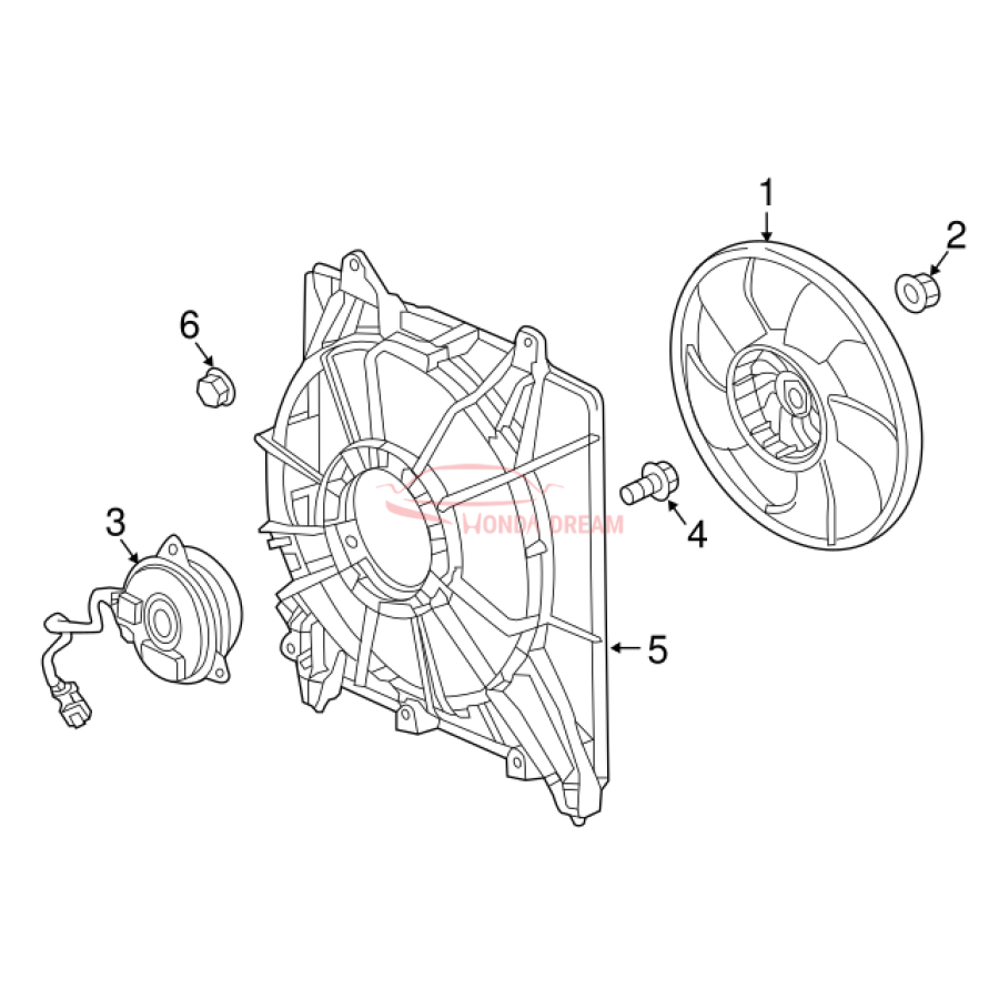 MOTOR,COOLING FAN (19030-5R1-003) - 2