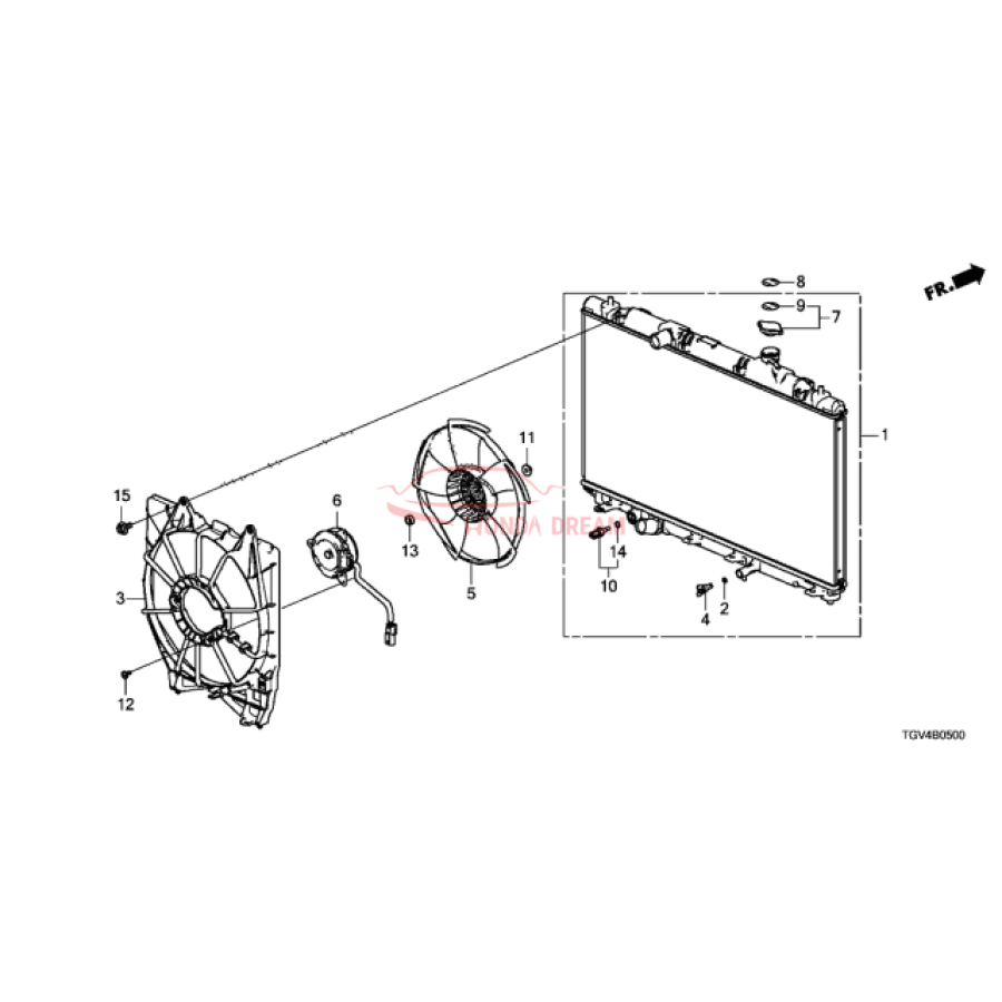 MOTOR,COOLING FAN (19030-6A0-A01) - 1