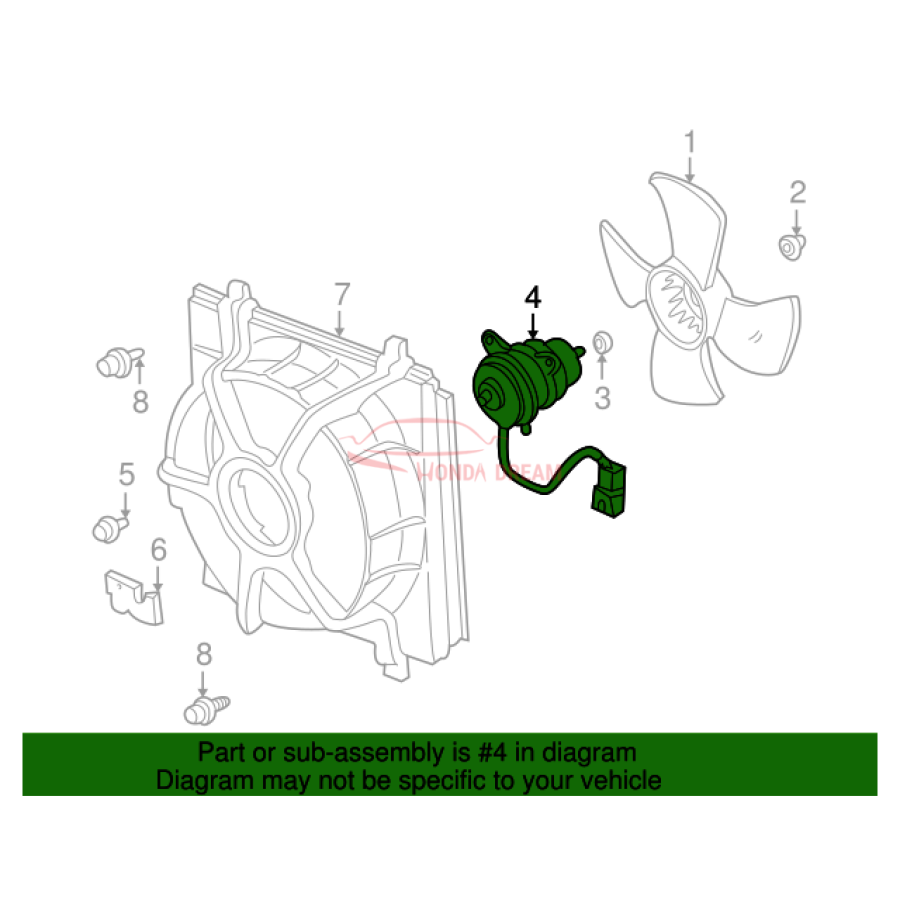 MOTOR,COOLING FAN (19030-P3F-024) - 3