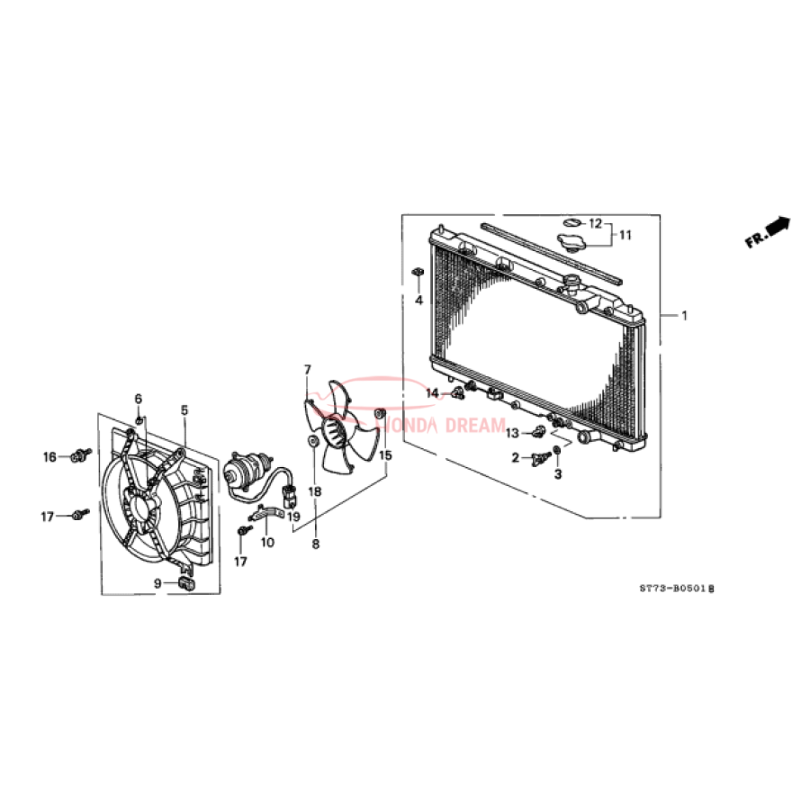 MOTOR,COOLING FAN (19030-P72-A01) - 2