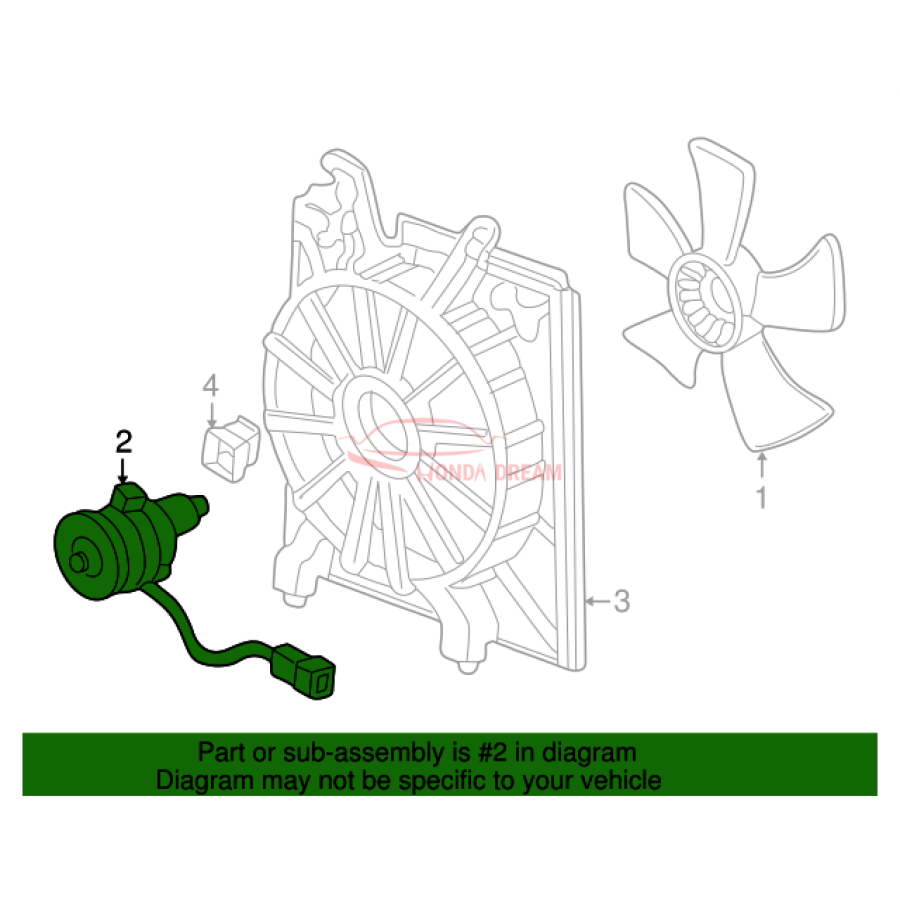 MOTOR,COOLING FAN (19030-P8C-A01) - 3