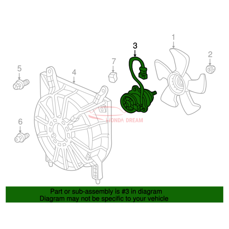 MOTOR,COOLING FAN (19030-PCX-003) - 3