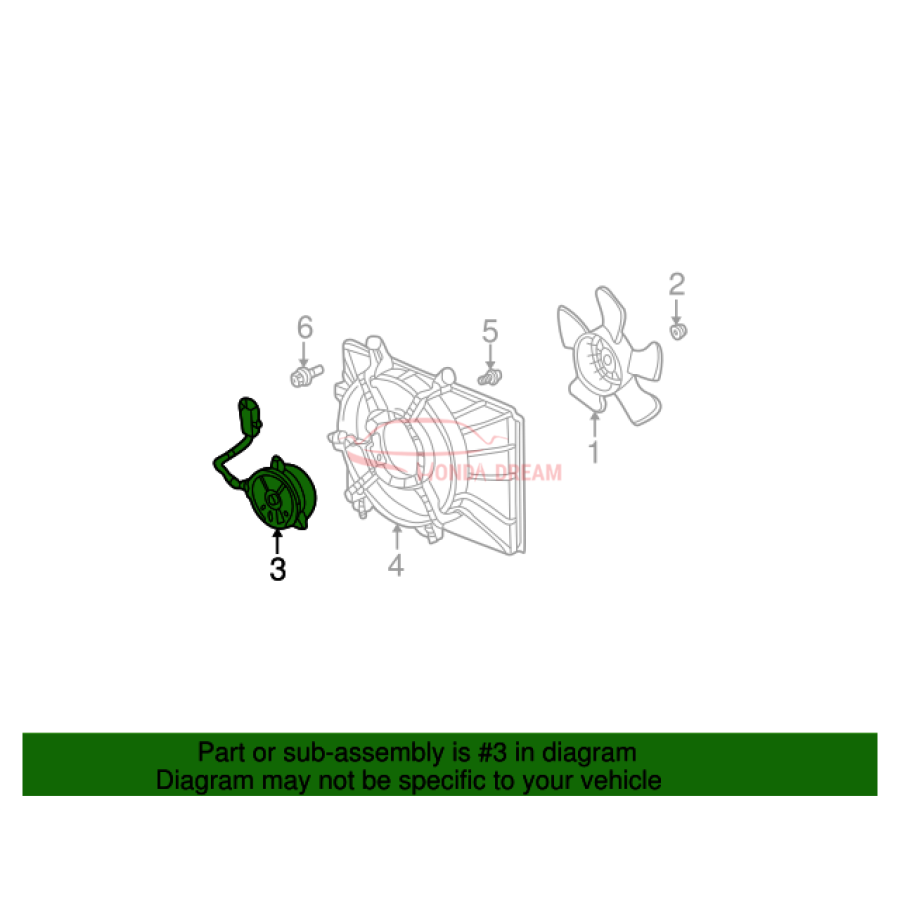 MOTOR,COOLING FAN (19030-PNA-003) - 3