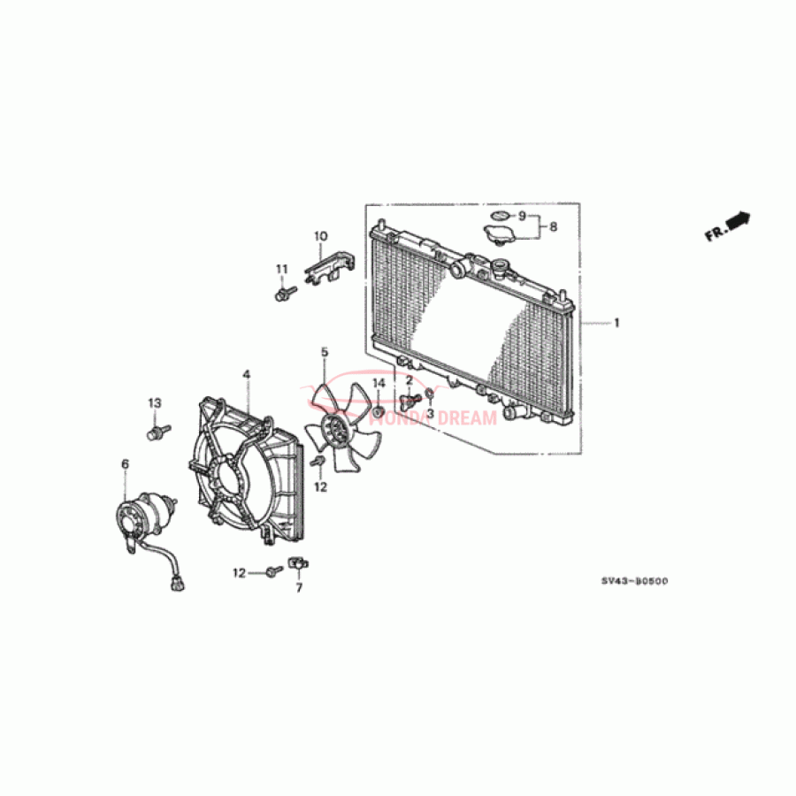 MOTOR,COOLING FAN (N (19030-PT0-003) - 1