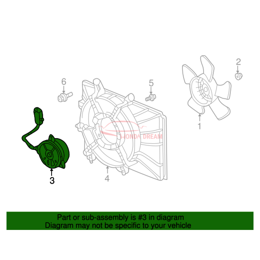 MOTOR,COOLING FAN (19030-PZD-A01) - 3