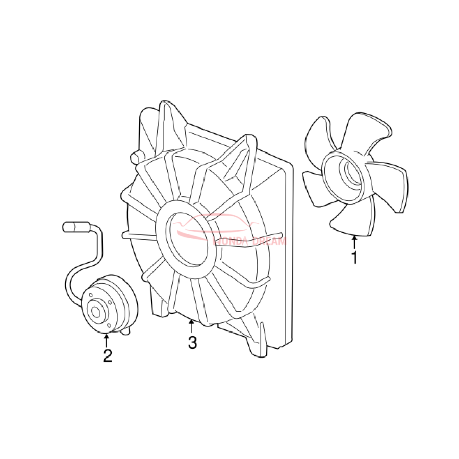 MOTOR COOLING FAN (19030-R1A-A01) - 2