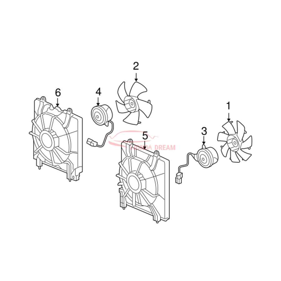 MOTOR COOLING,FAN (19030-R40-A01) - 2