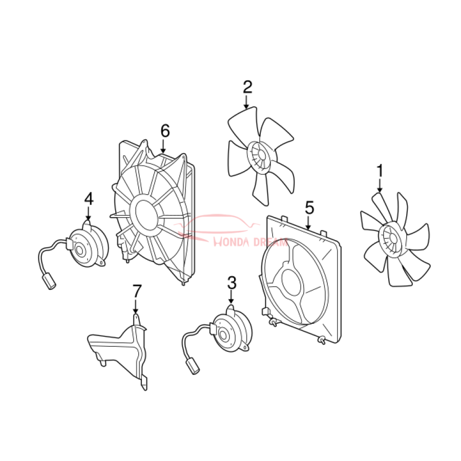 MOTOR,COOLING FAN (19030-R70-A01) - 2