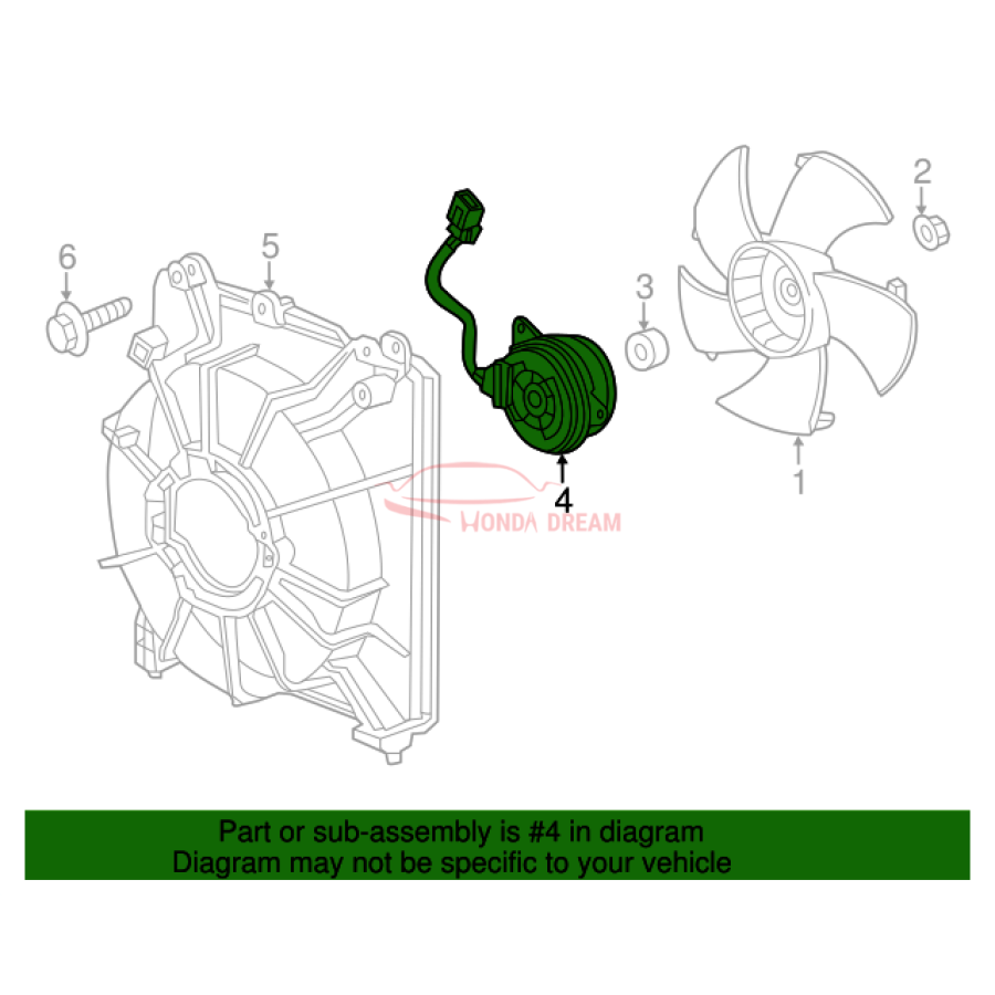Двигун вентилятора охолодження двигуна (19030-RB0-014) - 2