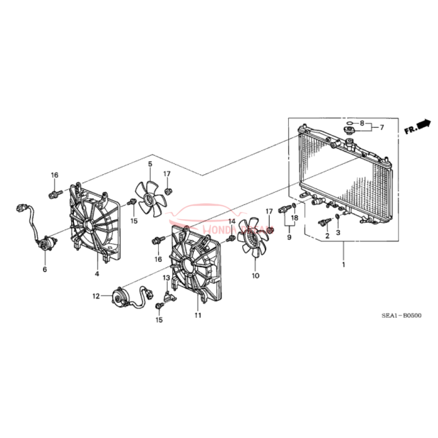 MOTOR COOLING,FAN (19030-RRA-A01) - 1