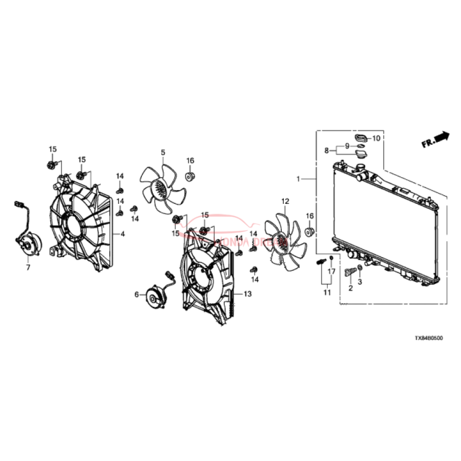 MOTOR,COOLING FAN (19030-RSJ-E01) - 1