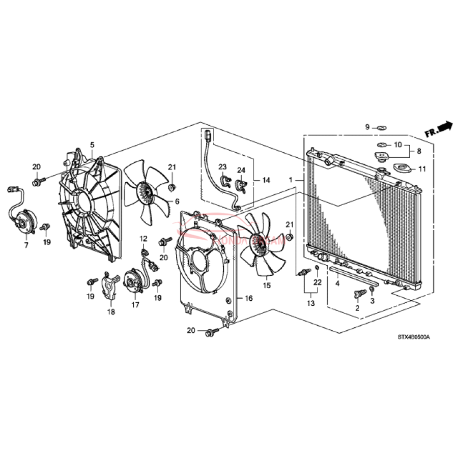 MOTOR,COOLING FAN (19030-RYE-A11) - 1