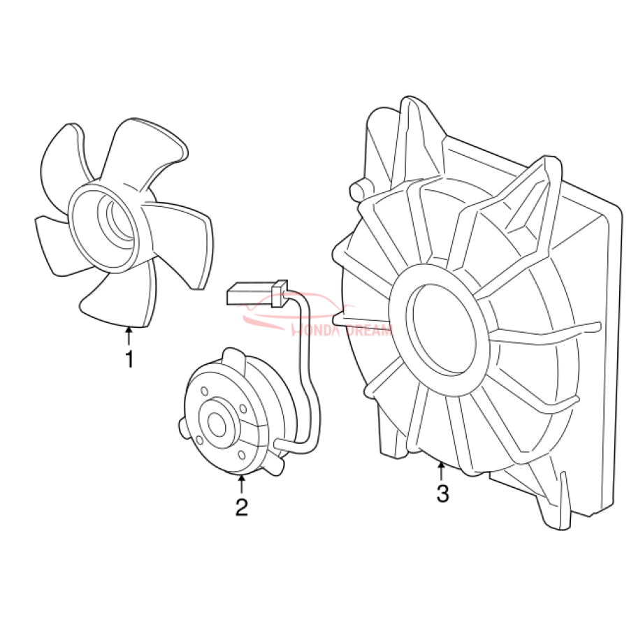 MOTOR COOLING,FAN (19030-RZA-A01) - 3