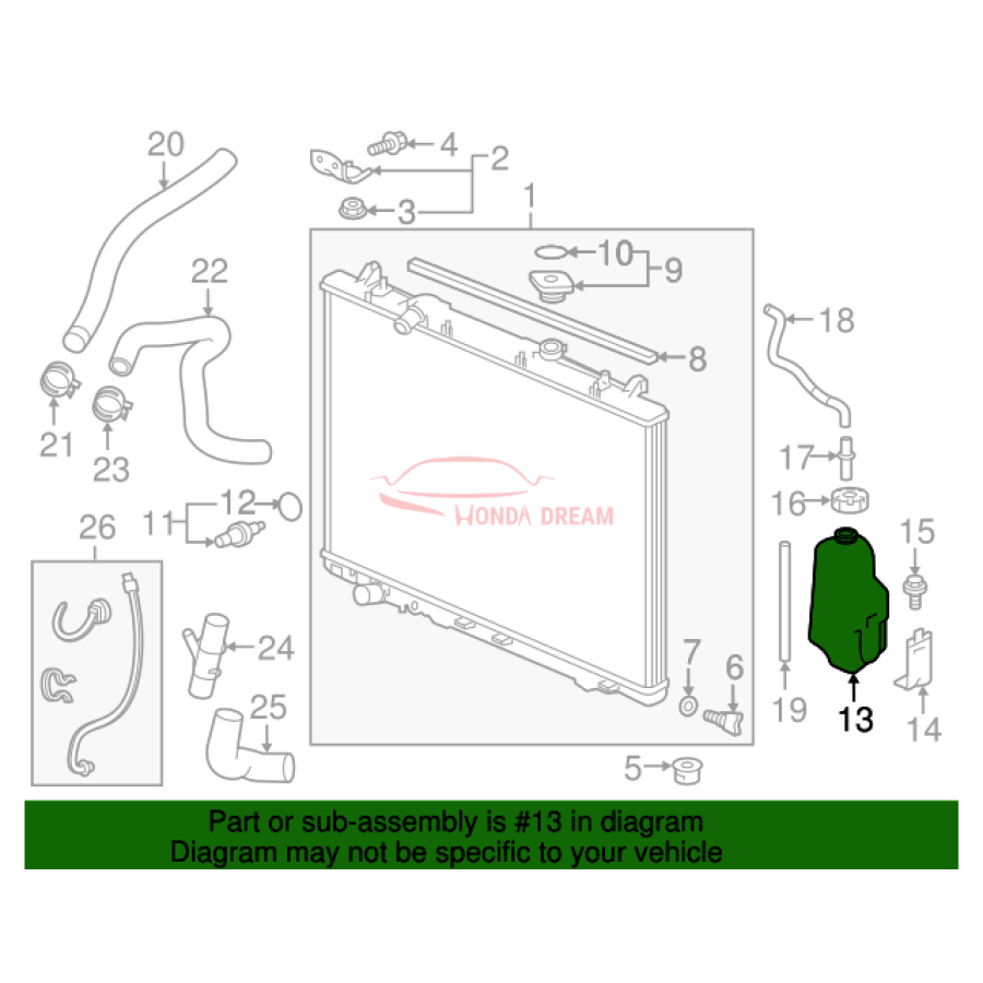 TANK,RESERVE (19101-RLV-A00) - 2