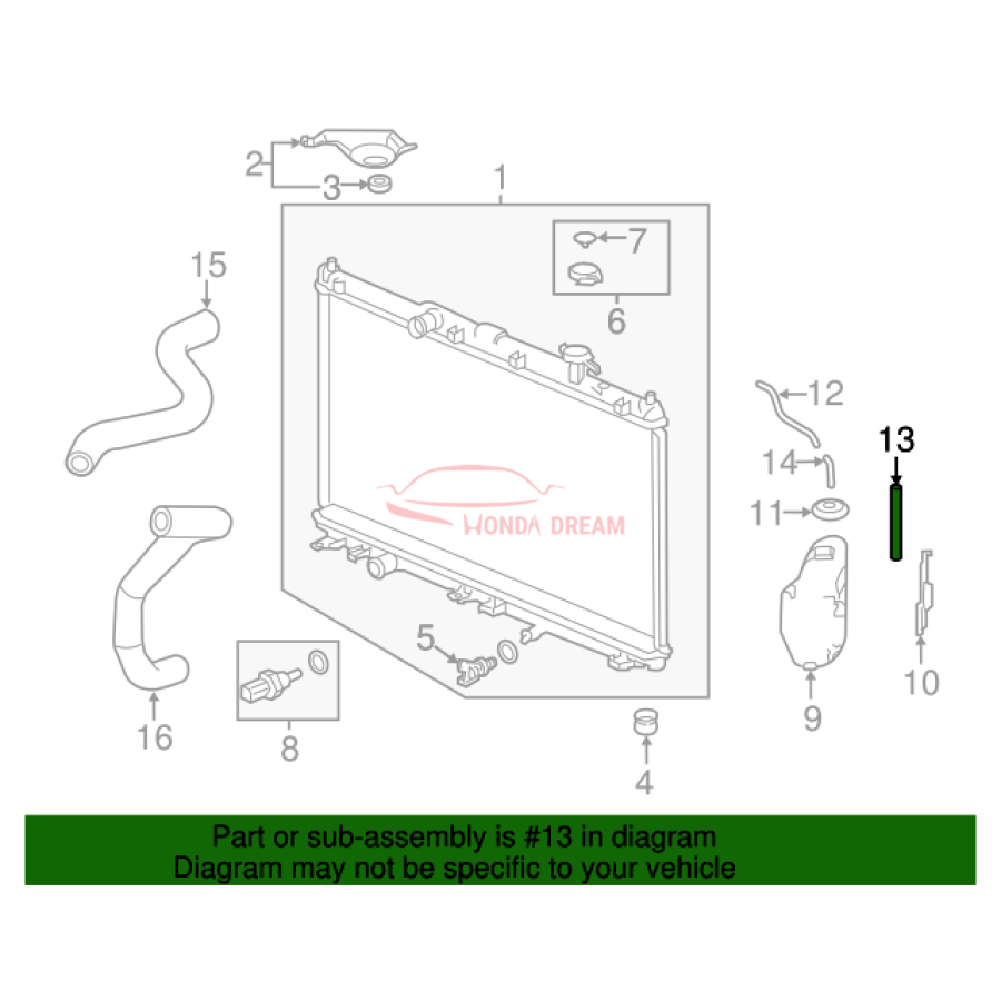 HOSE,RESERVE TANK (19103-5K0-A00) - 2