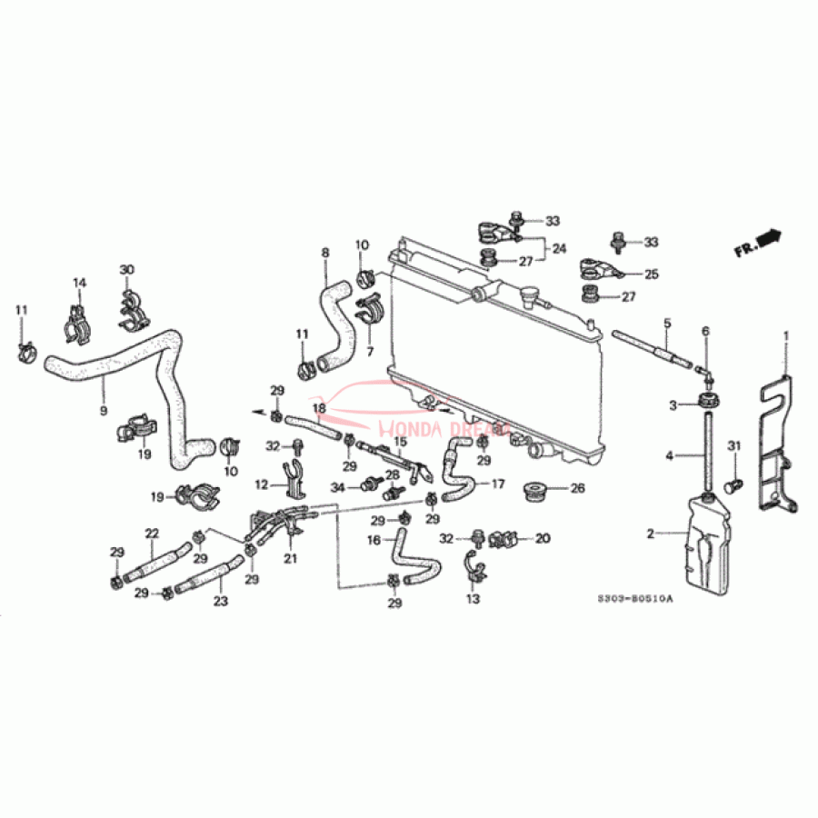 HOSE,RESERVE TANK (19103-P5M-000) - 1