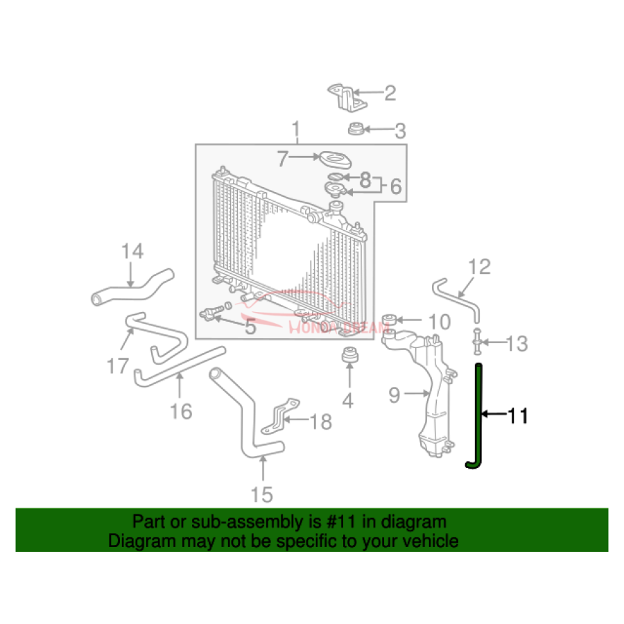 HOSE A,RESERVE TANK (19103-PLC-000) - 2