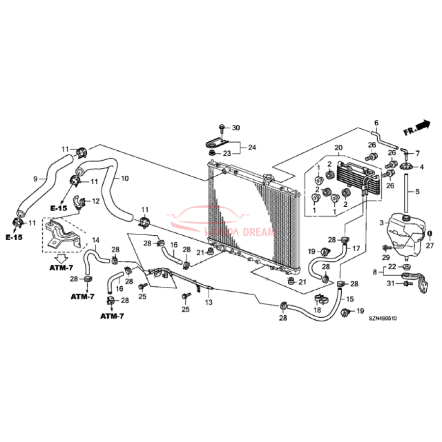 TUBE A,RESERVE TA (19103-R40-A00) - 1