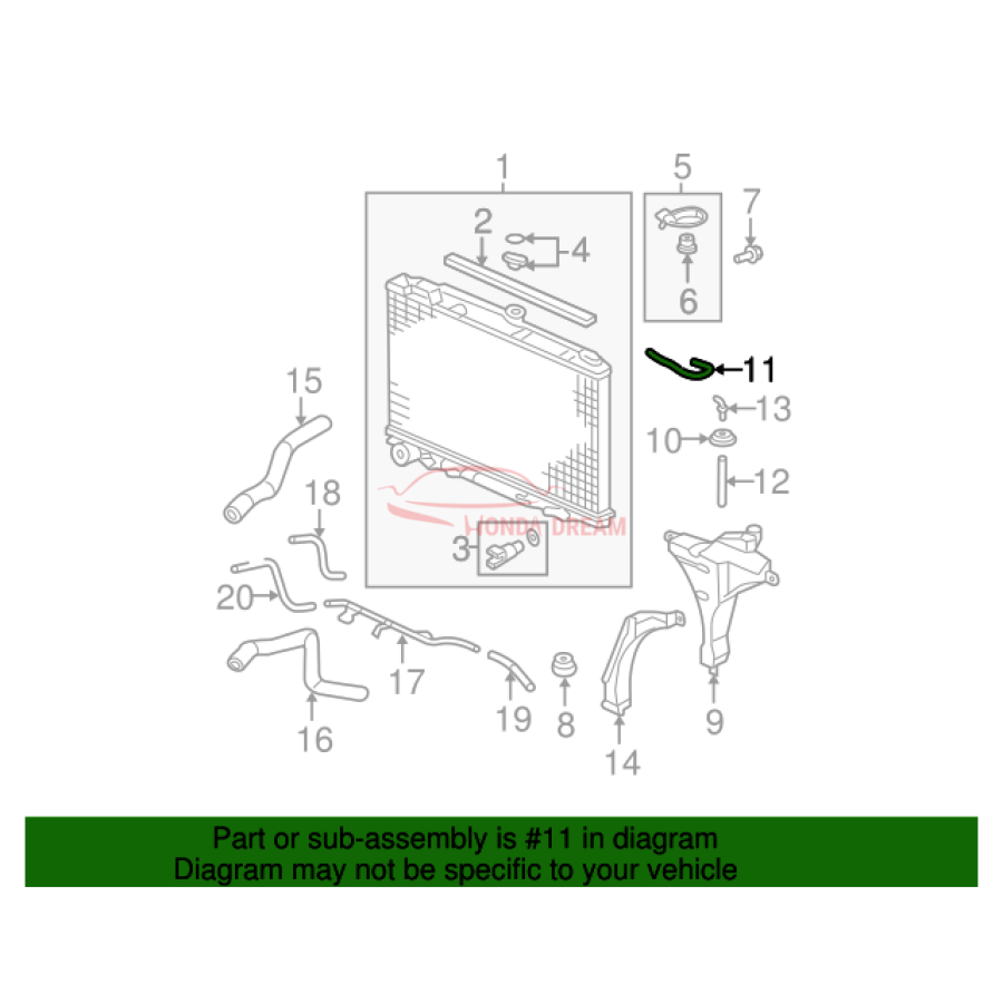 TUBE,RESERVE TANK (19103-RGL-A00) - 2