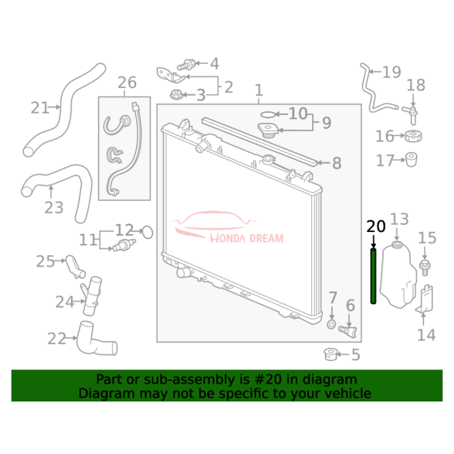 HOSE A,RESERVE TA (19103-RLV-A00) - 2