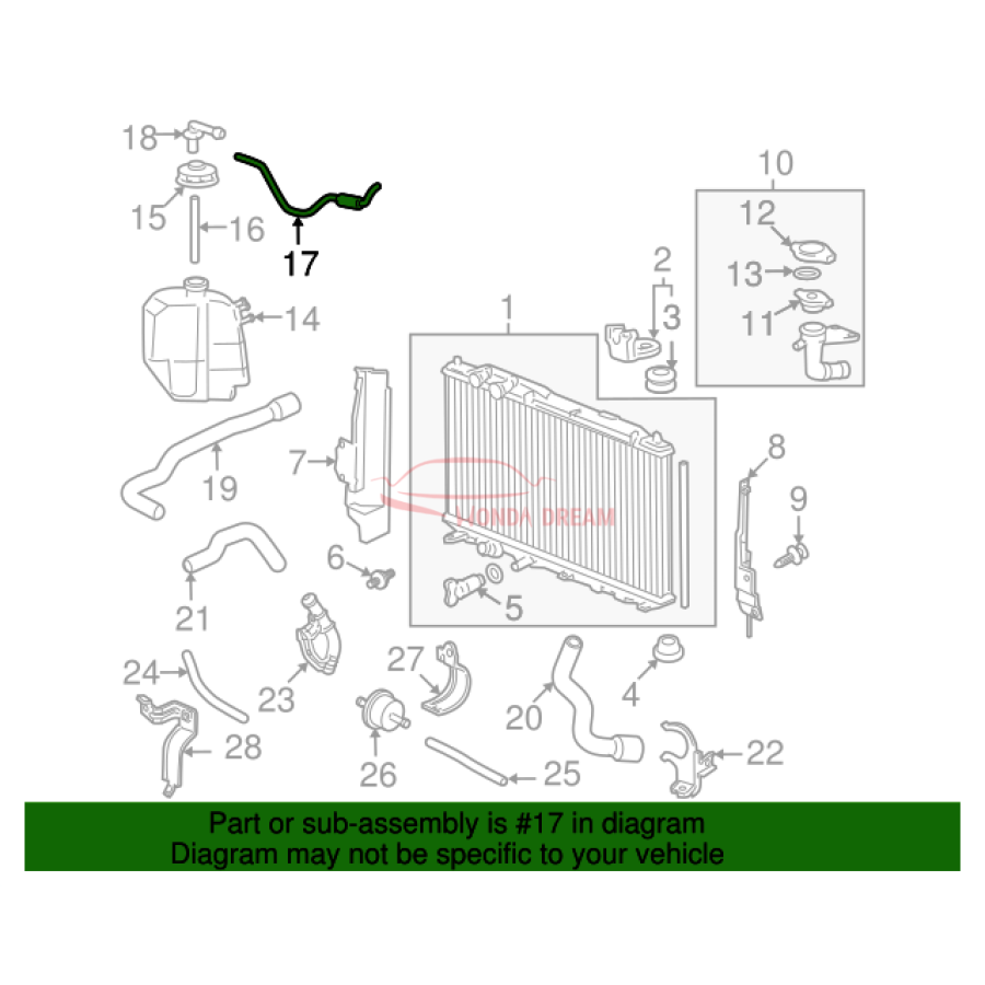 HOSE A,RESERVE TA (19103-RNA-A00) - 2