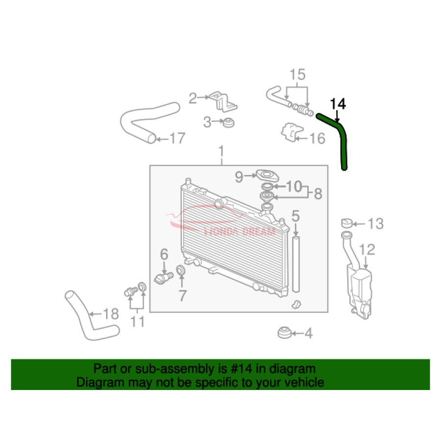 HOSE COMP,RESERVE (19104-PRA-000) - 2