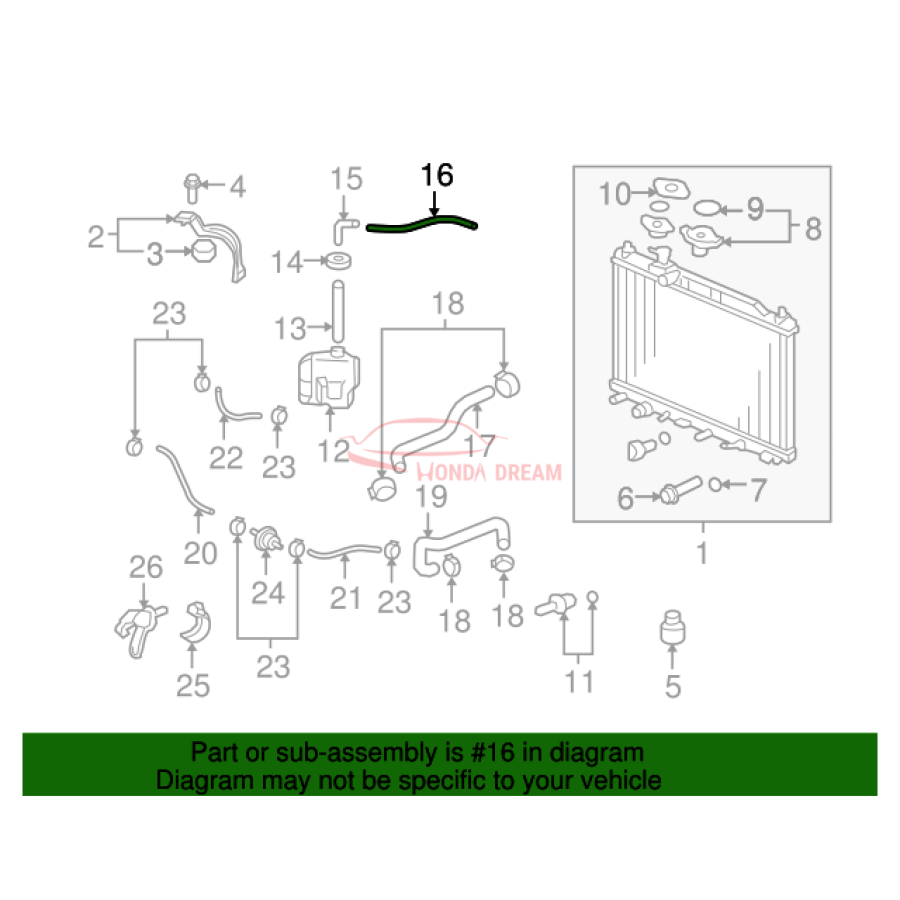 TUBE,RESERVE TANK (19104-RZA-A01) - 2