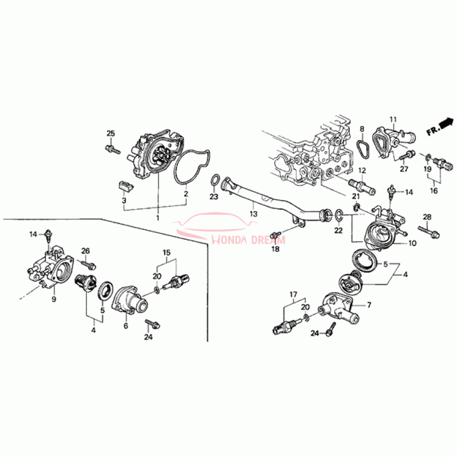 PUMP COMP,WATER (19200-P14-A01) - 1