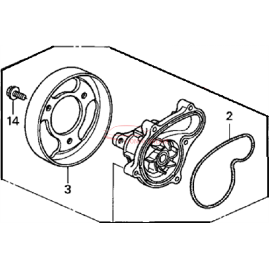 PUMP ASSY,WATER (19200-PZA-013) - 1