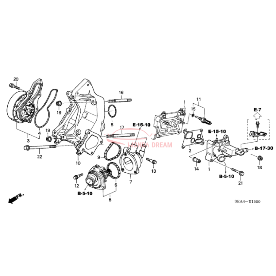 PUMP COMP,WATER (19200-RAA-A01) - 2