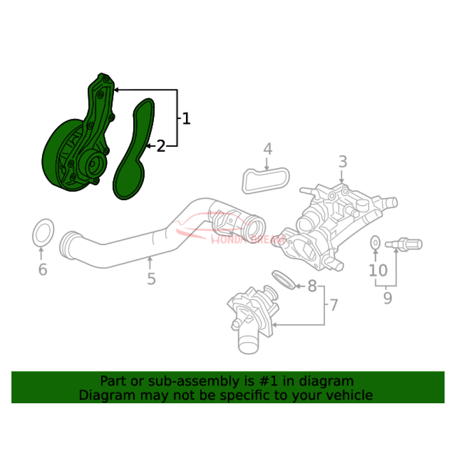 PUMP COMP,WATER (19200-RDF-A01) - 2