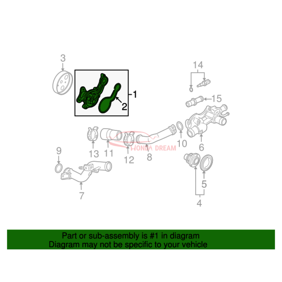 PUMP COMP,WATER (19200-RME-A01) - 2