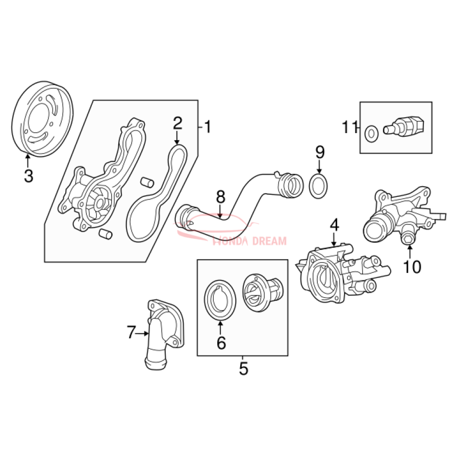 CASE COMP,THERMO (19320-RB0-000) - 3