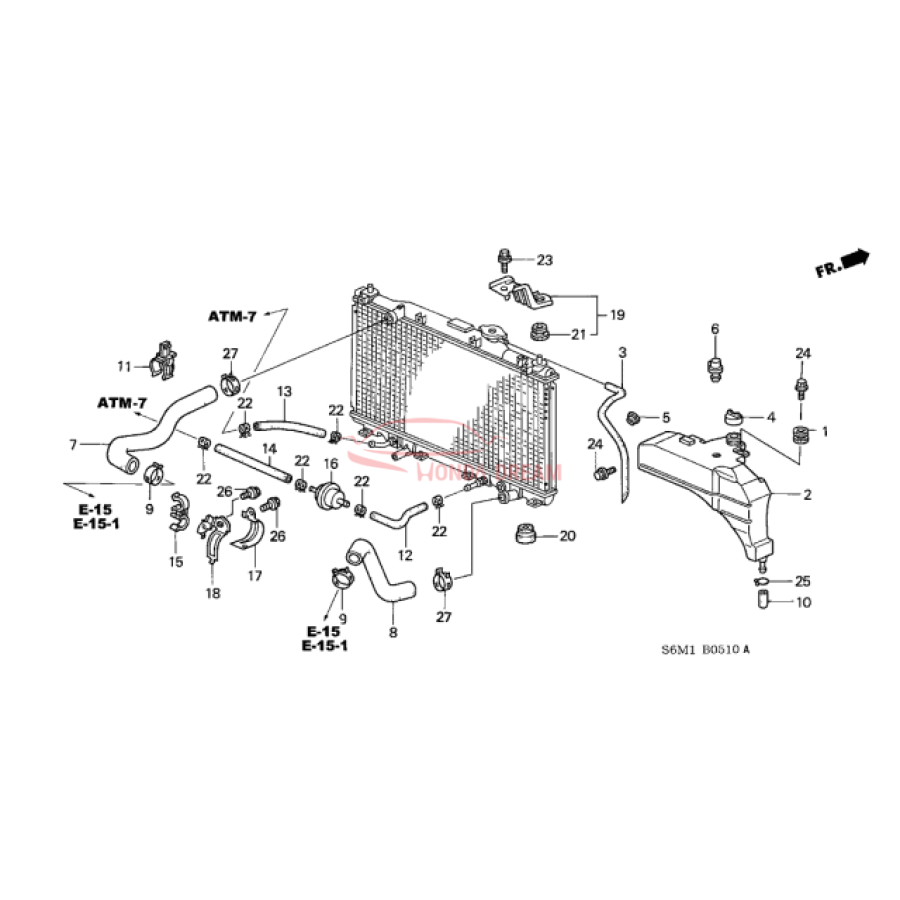 HOSE,WATER UPPER (19501-PND-000) - 3