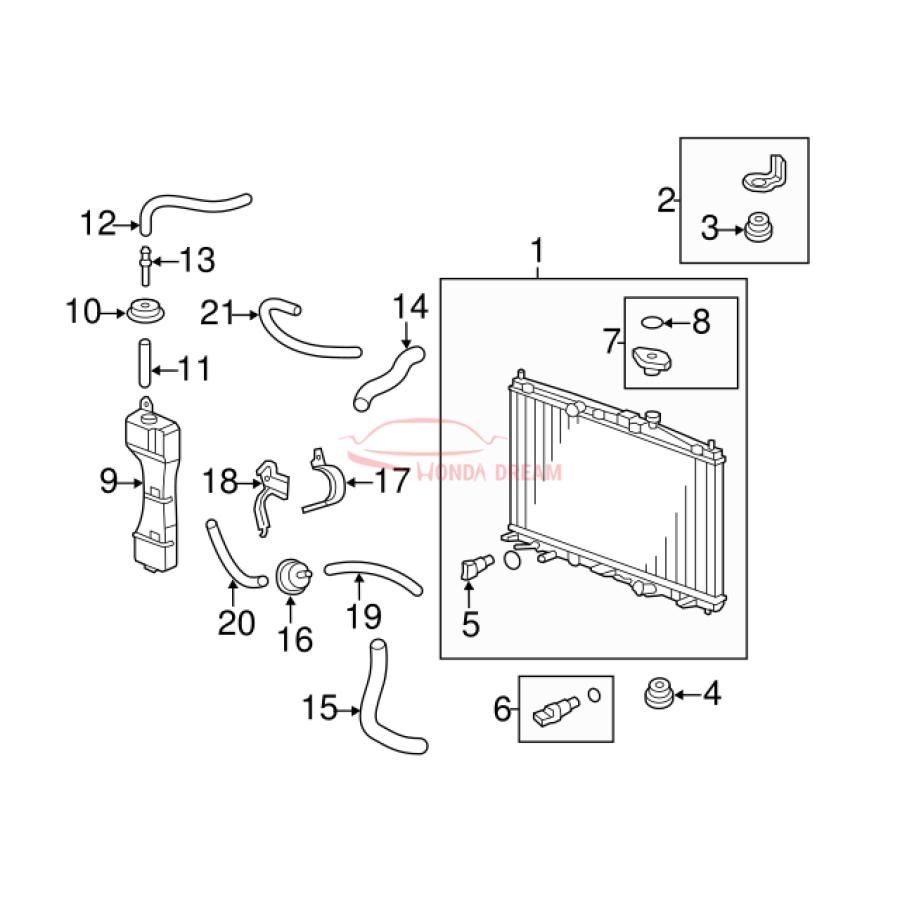 HOSE,WATER UPPER (19501-RBJ-000) - 3