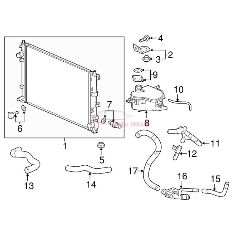 HOSE A,WATER LOWE (19502-5AA-A00) - 3