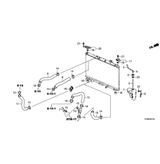 HOSE A,WATER LOWE (19502-5J2-A50)