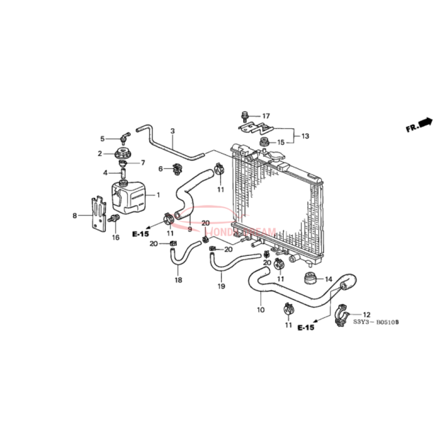 HOSE,WATER LOWER (19502-PHM-000) - 2