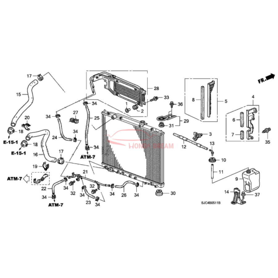 HOSE,WATER LOWER (19502-RN0-A00) - 2