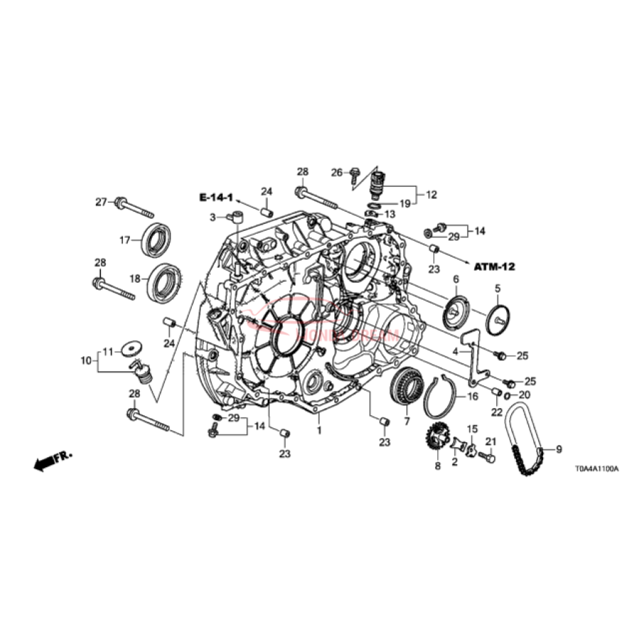 Case Torque Converter (21110-5LJ-000) - 1