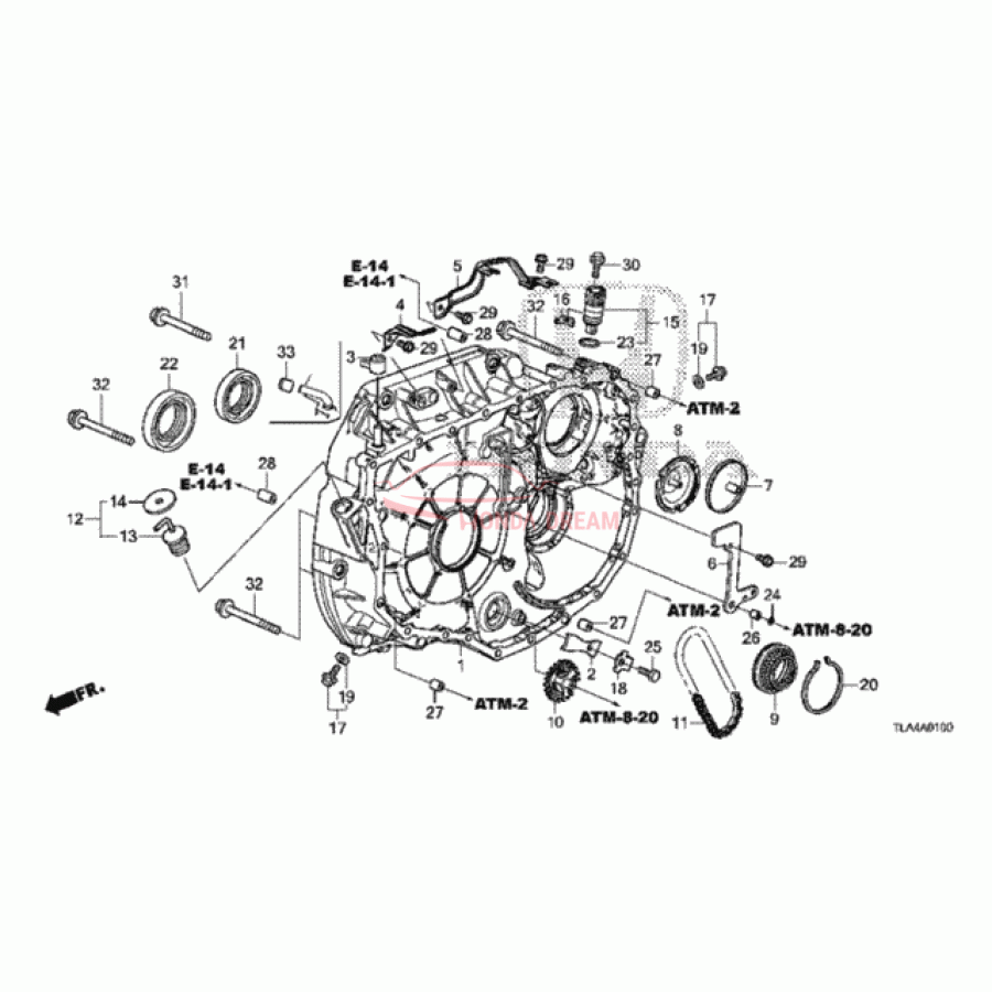 Case Torque Converter (21110-5LJ-010) - 1