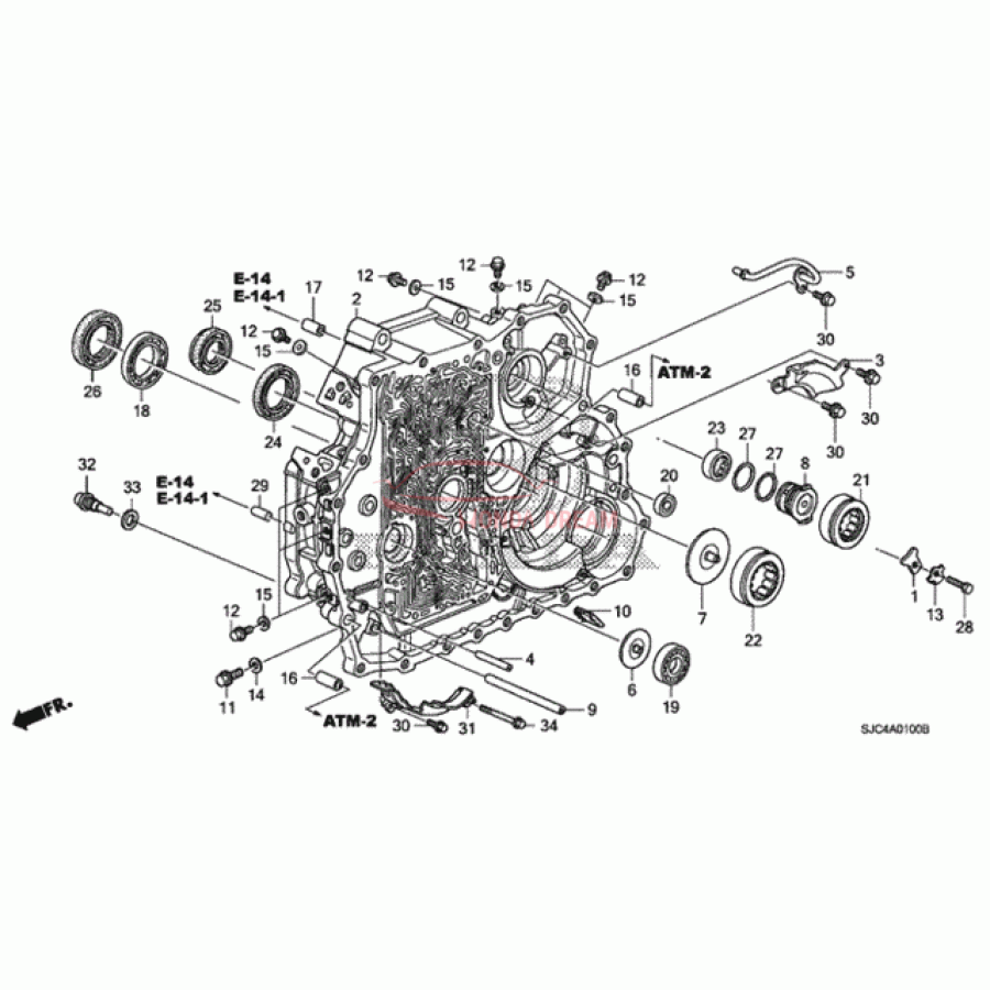 Картер гідротрансформатора (21110-RJF-305) - 1