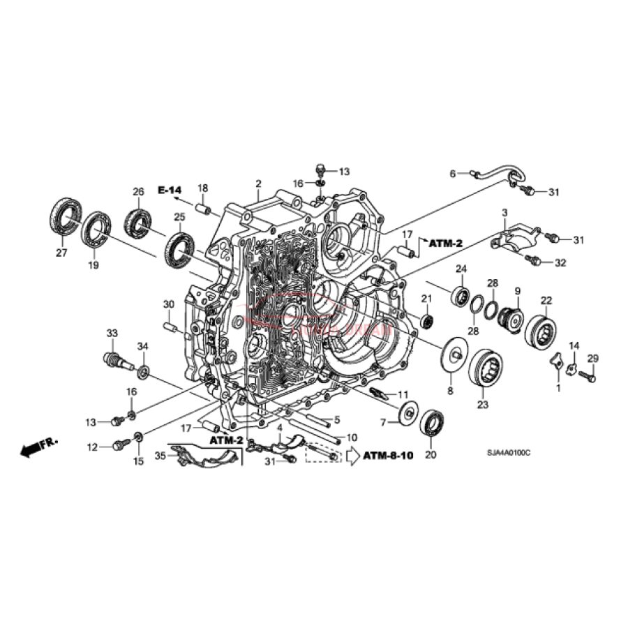 Case Torque Converter (21110-RYF-305) - 1