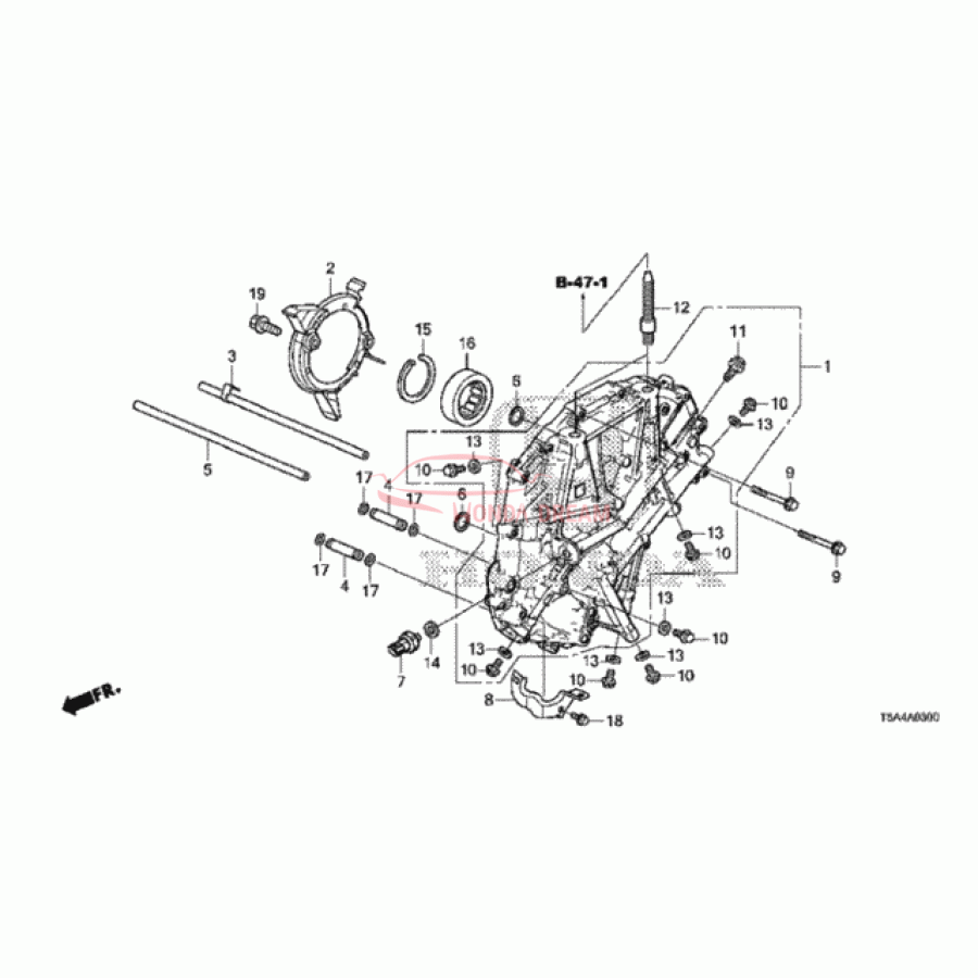 Кришка корпусу АКЗШ у зборі (21230-5T0-010) - 1